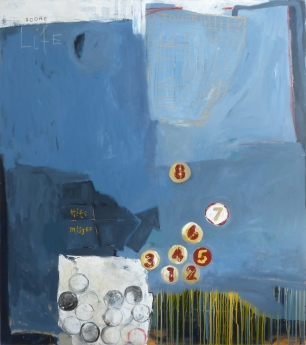 Life Score, 2014, acrylic on canvas, 54 x 48 inches (sold)