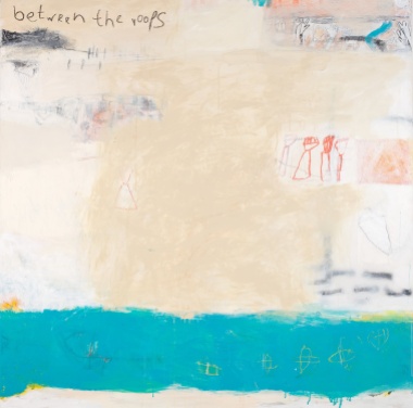 Between the Roofs, 2008, mixed media on canvas, 61 x 61 inches (sold)