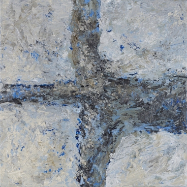 Crossing (2), 2008, oil on canvas, 16 x 16 inches